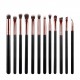 Eye Makeup Brushes 12pcs Rose Gold Eyeshadow Makeup Brushes Set with Soft Synthetic Hairs Real Wood Handle for Eyeshadow