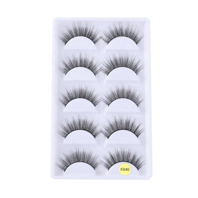 factory wholesale 5 Pairs 3d customized false eye lashes for daily wedding party