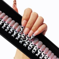 Jp0004 24pcs Coffin Artificial Fingernails Stick On Press On Nails Ballerina Fake Nails